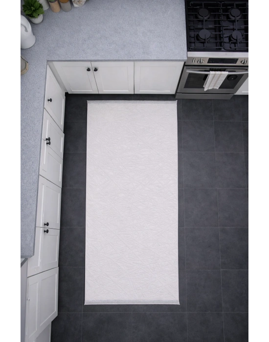 Merinos Vista 79590-060 Özel Kesme Halı Beyaz Renk