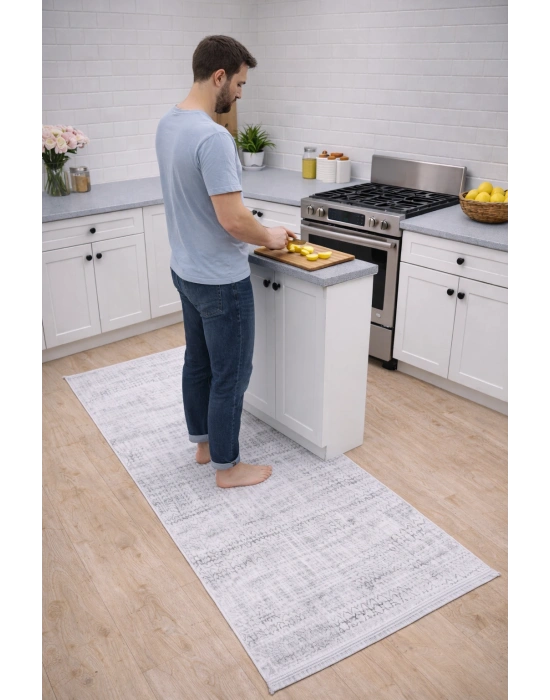 Merinos Vista 79300-095 Özel Kesme Halı Gri