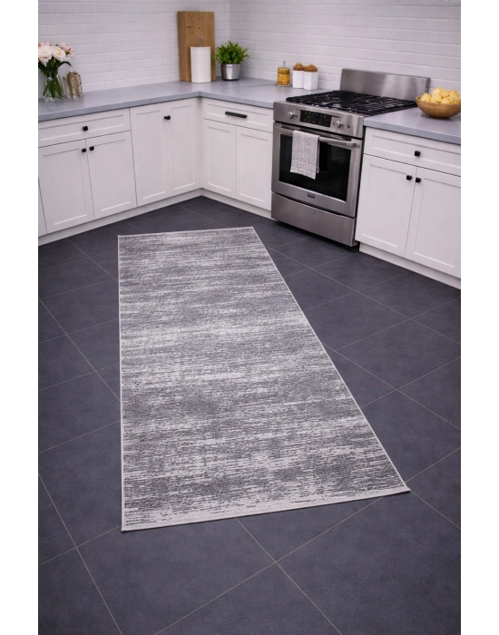 Merinos Vista 76587-098 Özel Kesme Halı Gri-Antrasit