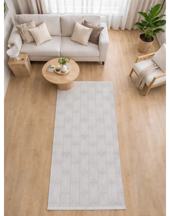 Merinos Still 63237-062 Özel Kesme Halı Krem