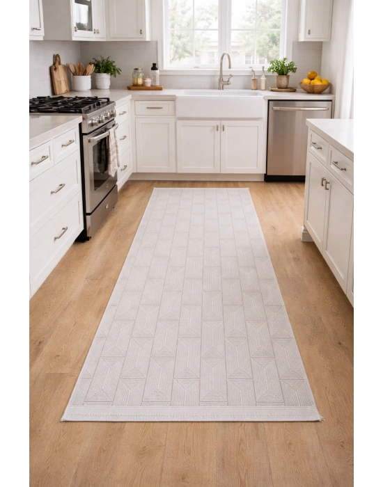 Merinos Still 63237-062 Özel Kesme Halı Krem