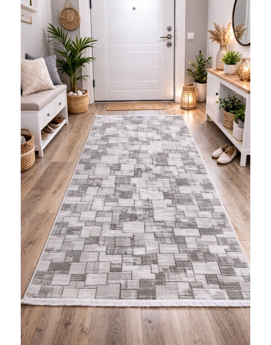 Merinos Still 77789-095 Özel Kesme Halı Gri