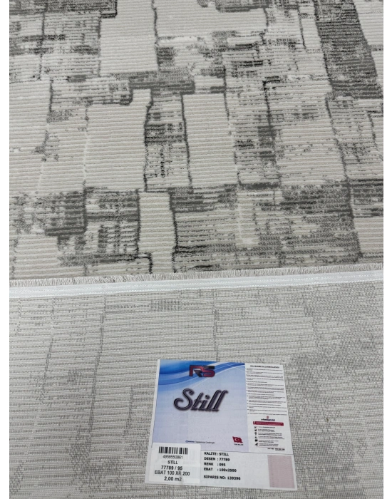Merinos Still 77789-095 Özel Kesme Halı Gri