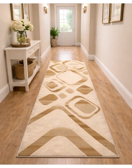 Padişah Halı Nepal Serisi %100 Akrilik 100x200 Bej Renk Seri Sonu Halı