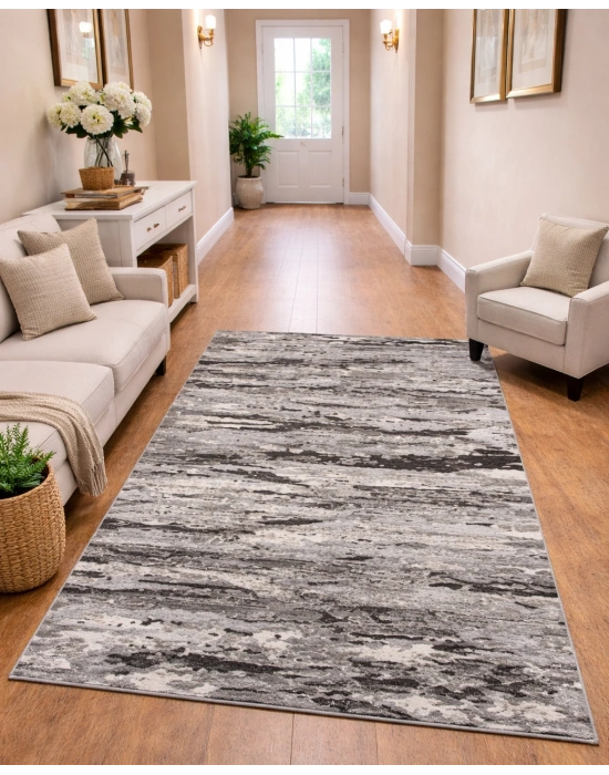 Merinos Halı Rs Tuana Serisi %100 Akrilik 100 x 200 Gri