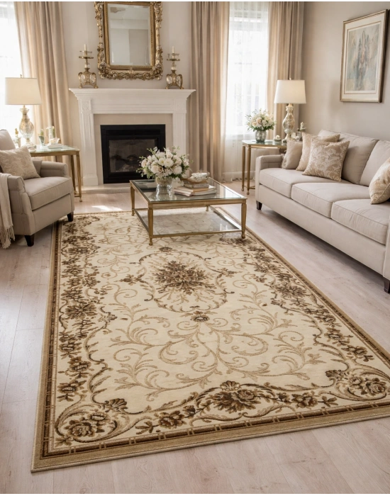 Dinarsu Halı Hayal Serisi %100 Akrilik 100 x 300 Bej