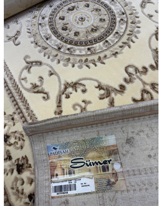 Padişah Halı Sümer Serisi %100 Akrilik 100 x 300 Bej