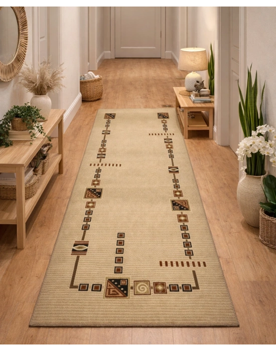 Padişah Halı Taç Serisi %100 Akrilik 100 x 300 Bej