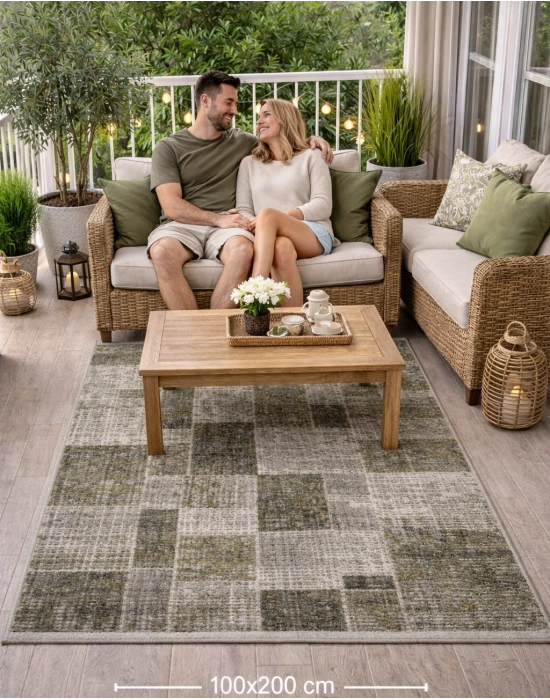 Merinos Halı Therapy Serisi %100 Akrilik 100 x 200 Yeşil 19124-040