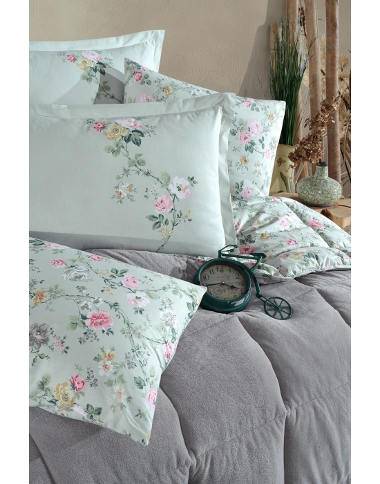 Clasy Wellsoft Jakarlı Tek Kişilik Uyku Seti Elara V3 Gri