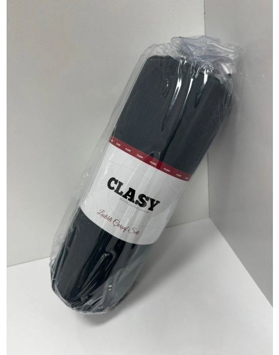 Clasy Ranforce Lastikli Çarşaf Seti Çift Kişilik Koyu Gri ÇKLÇ-244 %100 Pamuk