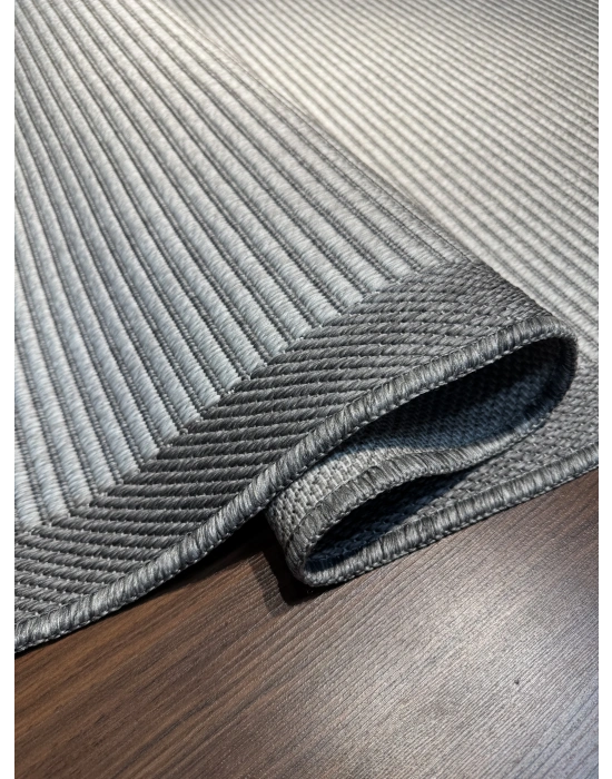 Mess Modern Dekoratif Yumuşak Dokulu Sisal Halı 3933 Gri Antrasit