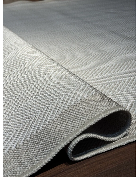 Mess Modern Dekoratif Yumuşak Dokulu Sisal Halı 3939 Krem Vizon