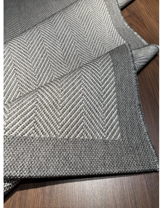 Mess Modern Dekoratif Yumuşak Dokulu Sisal Halı 3939 Gri Antrasit