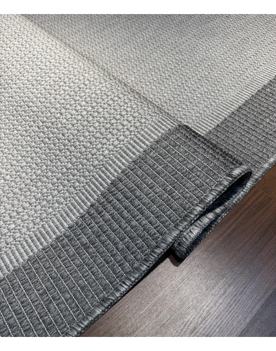 Mess Modern Dekoratif Yumuşak Dokulu Sisal Halı 3945 Gri Antrasit