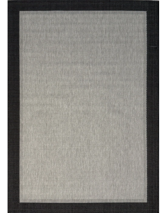 Mess Modern Dekoratif Yumuşak Dokulu Sisal Halı 3945 Gri Siyah