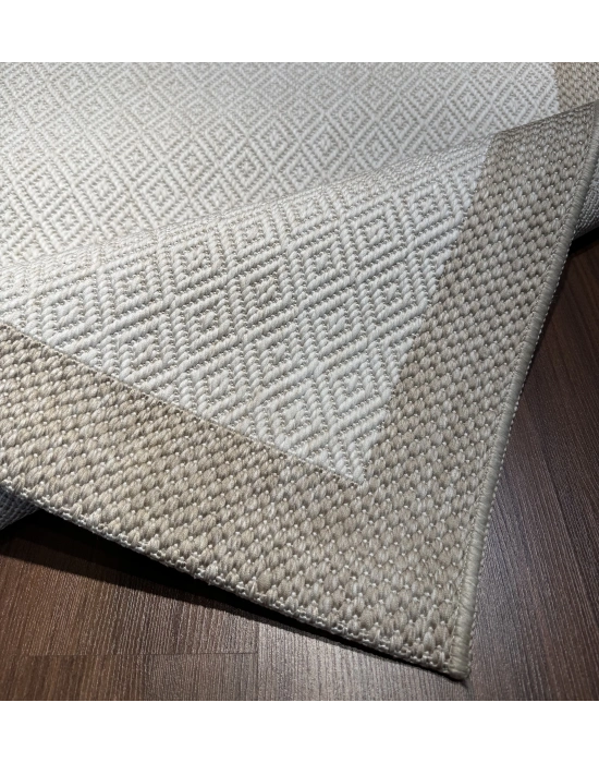 Mess Modern Dekoratif Yumuşak Dokulu Sisal Halı 3946 Krem Vizon