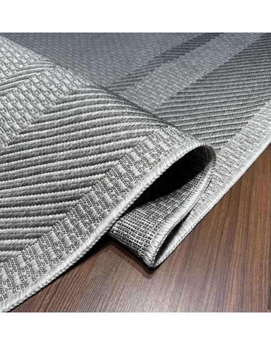 Mess Modern Dekoratif Yumuşak Dokulu Sisal Halı 3948 Gri Antrasit