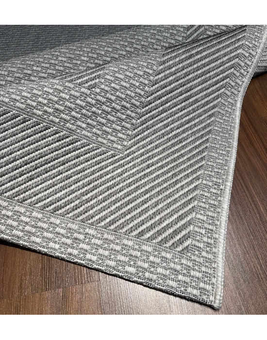 Mess Modern Dekoratif Yumuşak Dokulu Sisal Halı 3948 Gri Antrasit