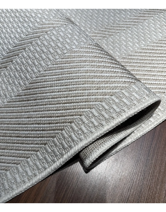 Mess Modern Dekoratif Yumuşak Dokulu Sisal Halı 3948 Krem Vizon