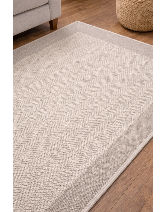 Mess Modern Dekoratif Yumuşak Dokulu Sisal Halı 3933 Krem Vizon