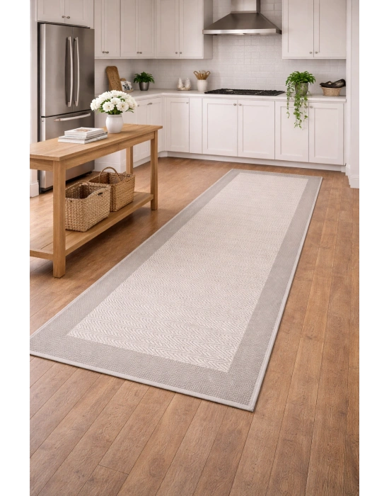 Mess Modern Dekoratif Yumuşak Dokulu Sisal Halı 3933 Krem Vizon