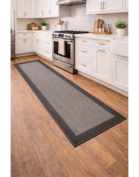 Mess Modern Dekoratif Yumuşak Dokulu Sisal Halı 3939 Gri Antrasit