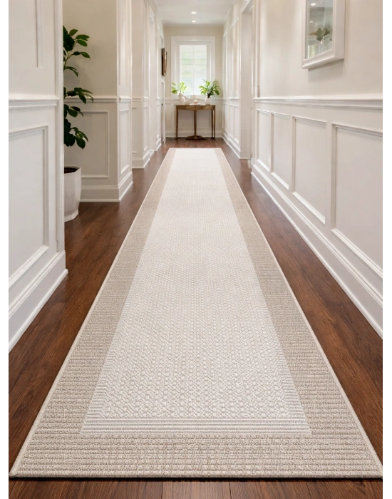 Mess Modern Dekoratif Yumuşak Dokulu Sisal Halı 3945 Krem Vizon