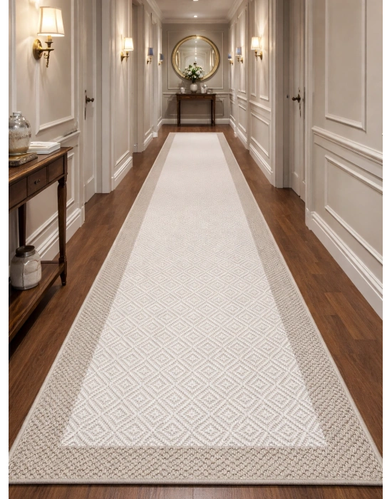 Mess Modern Dekoratif Yumuşak Dokulu Sisal Halı 3946 Krem Vizon