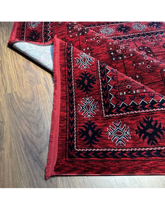 Mess Afkan Tarzı Akrilik Dokuma Halı 8120 Kırmızı