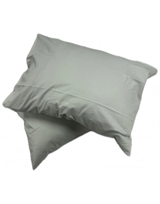 Clasy Ranforce %100 Pamuk 2 Adet Yastık Kılıfı Düz Desenli Su Yeşili