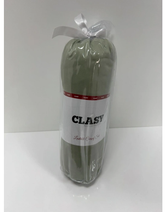 Clasy Ranforce Lastikli Çarşaf Seti Tek Kişilik Açık Yeşil TKLÇ-108 %100 Pamuk