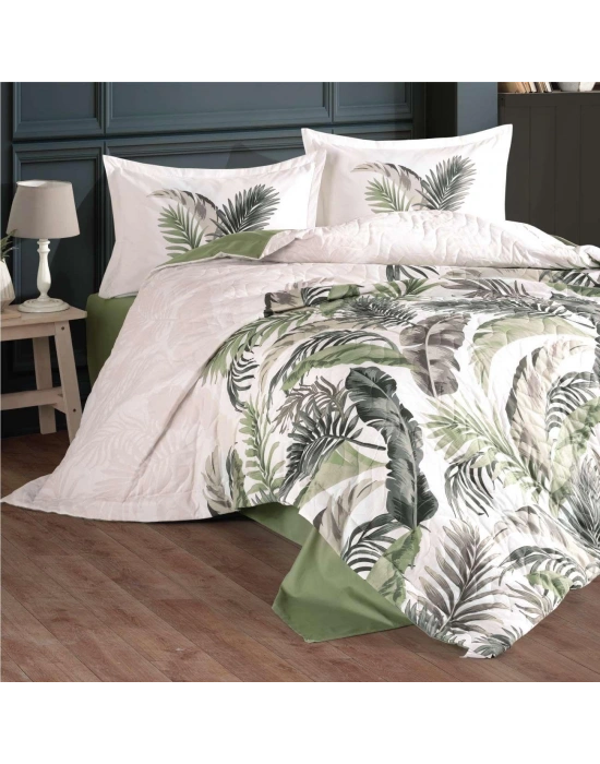 Çift Kişilik Ranforce Dört Mevsim Set Hena V2 Yeşil