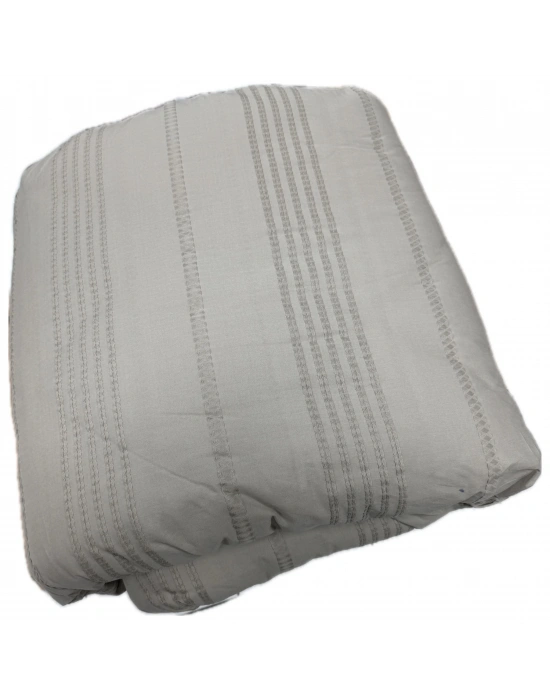 Clasy %100 Pamuk Ranforce Çift kişilik Yorgan Çift Taraflı Arakis V3 Sütlü Kahve-Kiremit Düz Desenli Kapitoneli