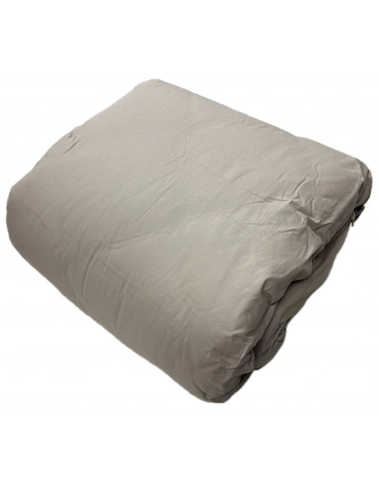 Clasy %100 Pamuk Ranforce Çift kişilik Yorgan Çift Taraflı Sütlü Kahve-Kiremit Düz Desenli Kapitoneli