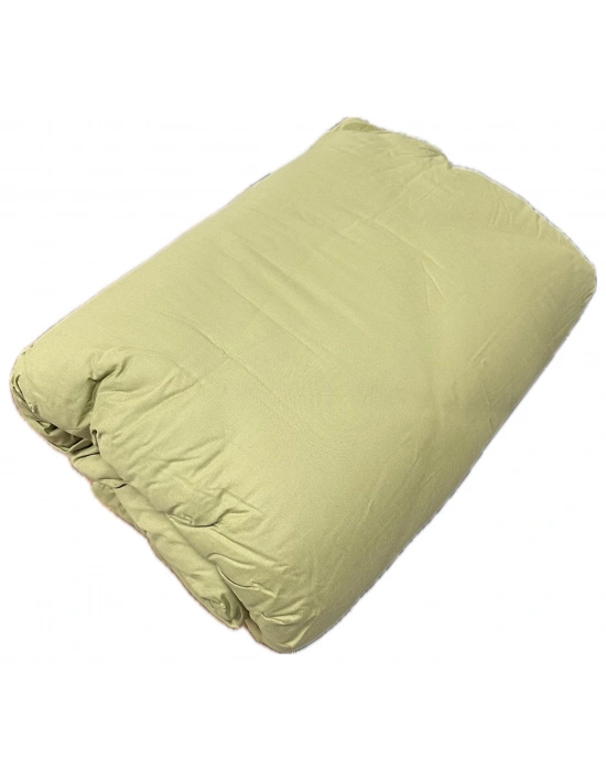 Clasy %100 Pamuk Ranforce Tek kişilik Çift Taraflı Yorgan Beyaz-Fıstık Yeşili