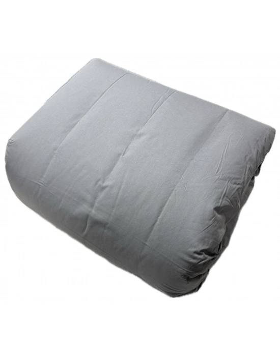 Clasy %100 Pamuk Ranforce Tek kişilik Yorgan Çift Taraflı Çağla Yeşili-Gri Düz Desen