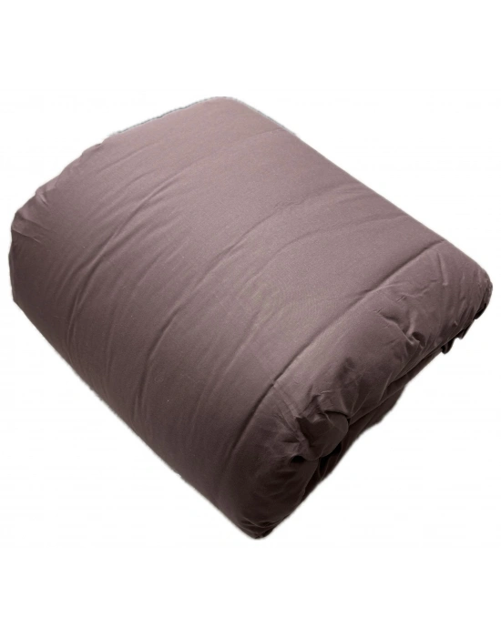 Clasy %100 Pamuk Ranforce Tek kişilik Yorgan Çift Taraflı Kahve-Kapuçino Düz Desen