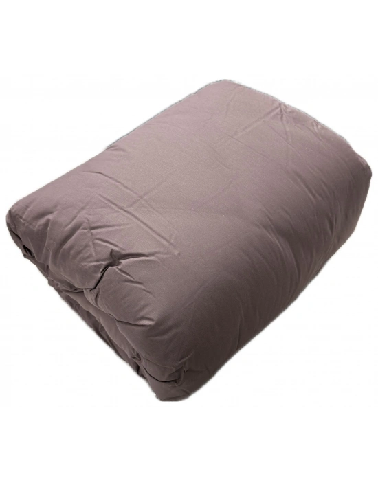 Clasy %100 Pamuk Ranforce Tek kişilik Yorgan Çift Taraflı Kahve-Pembe Düz Desen