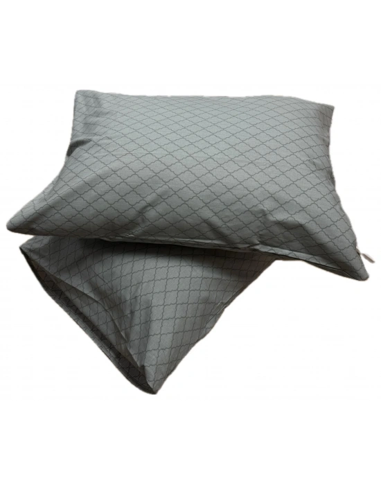 Clasy Ranforce %100 Pamuk 2 Adet Yastık Kılıfı Çizgili Desenli Yeşil