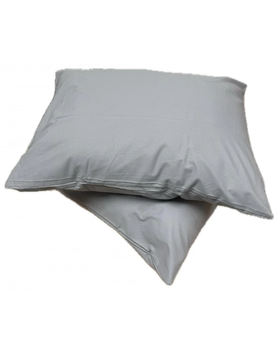 Clasy Ranforce %100 Pamuk 2 Adet Yastık Kılıfı Düz Açık Mavi