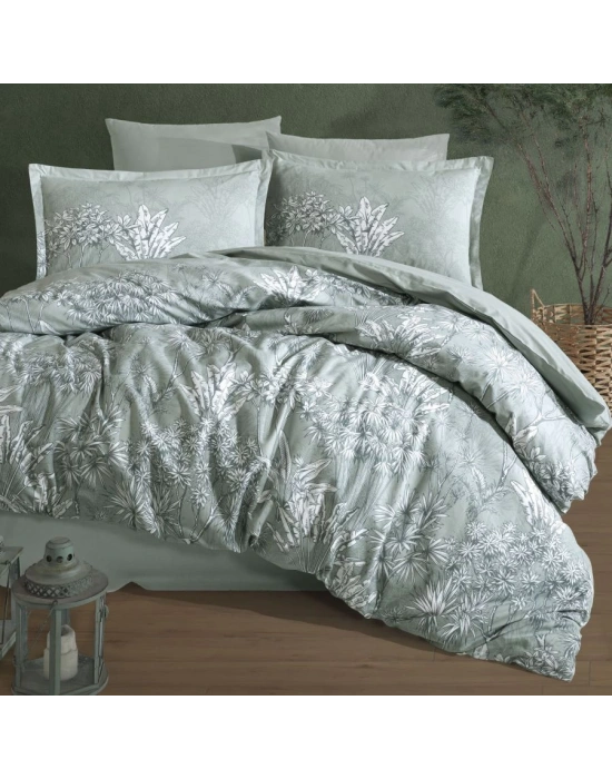 Clasy Ranforce %100 Pamuk Çift Kişilik Dört Mevsim Set İrma V1 Mint