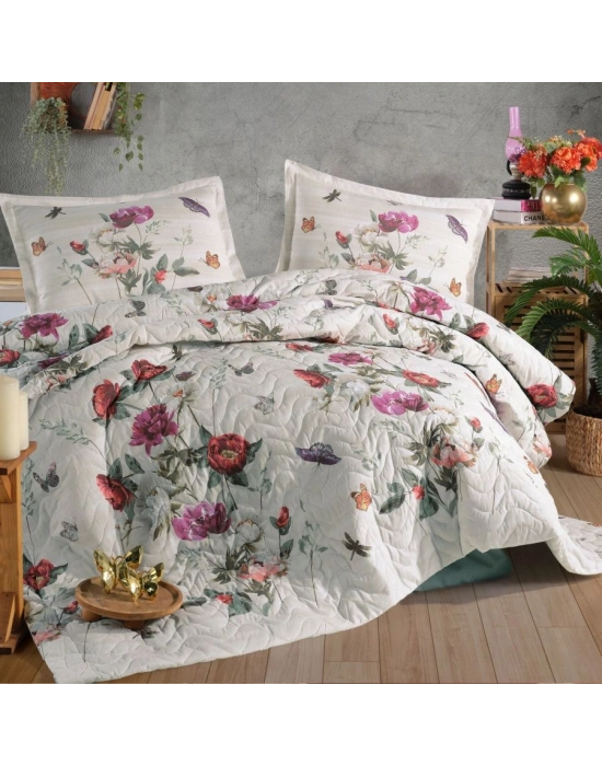 Clasy Ranforce %100 Pamuk Çift Kişilik Dört Mevsim Set Nerina V1 Adaçayı