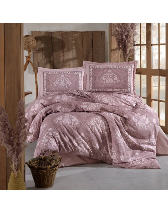 Clasy Ranforce %100 Pamuk Çift Kişilik Nevresim Takımı Zahara V1 Kahve