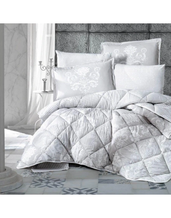 Clasy Ranforce %100 Pamuk Çift Kişilik Yorgan Seti Alone V1 Gri