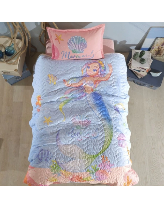 Clasy Ranforce %100 Pamuk Tek Kişilik Dört Mevsim Set Aria V1 Pudra