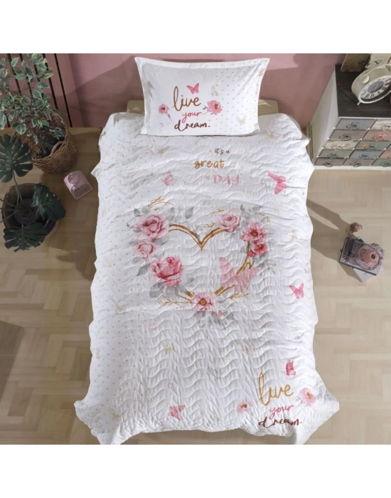 Clasy Ranforce %100 Pamuk Tek Kişilik Dört Mevsim Set Dream V1 Bej