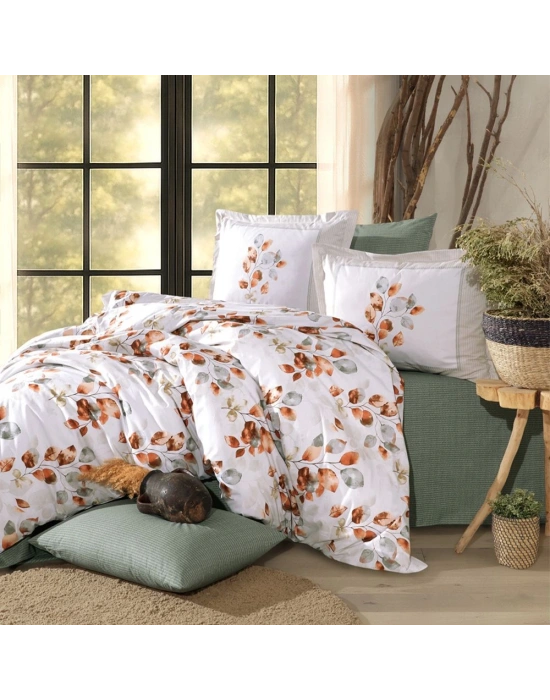 Clasy Ranforce %100 Pamuk Tek Kişilik Nevresim Ruska V1 Mint