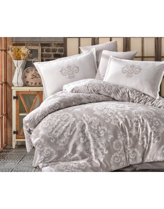 Clasy Ranforce %100 Pamuk Tek Kişilik Nevresim Sade V2 Bej