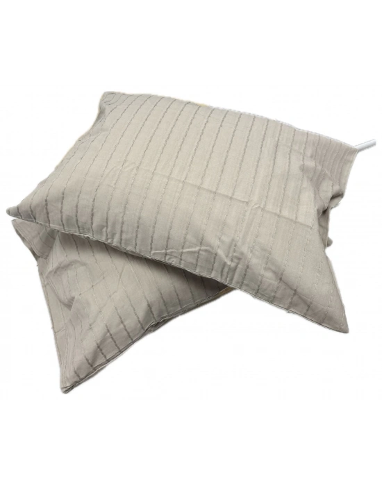 Clasy Ranforce 2 Adet Melkor Yastık Kılıfı Nakışlı Renk Kahverengi